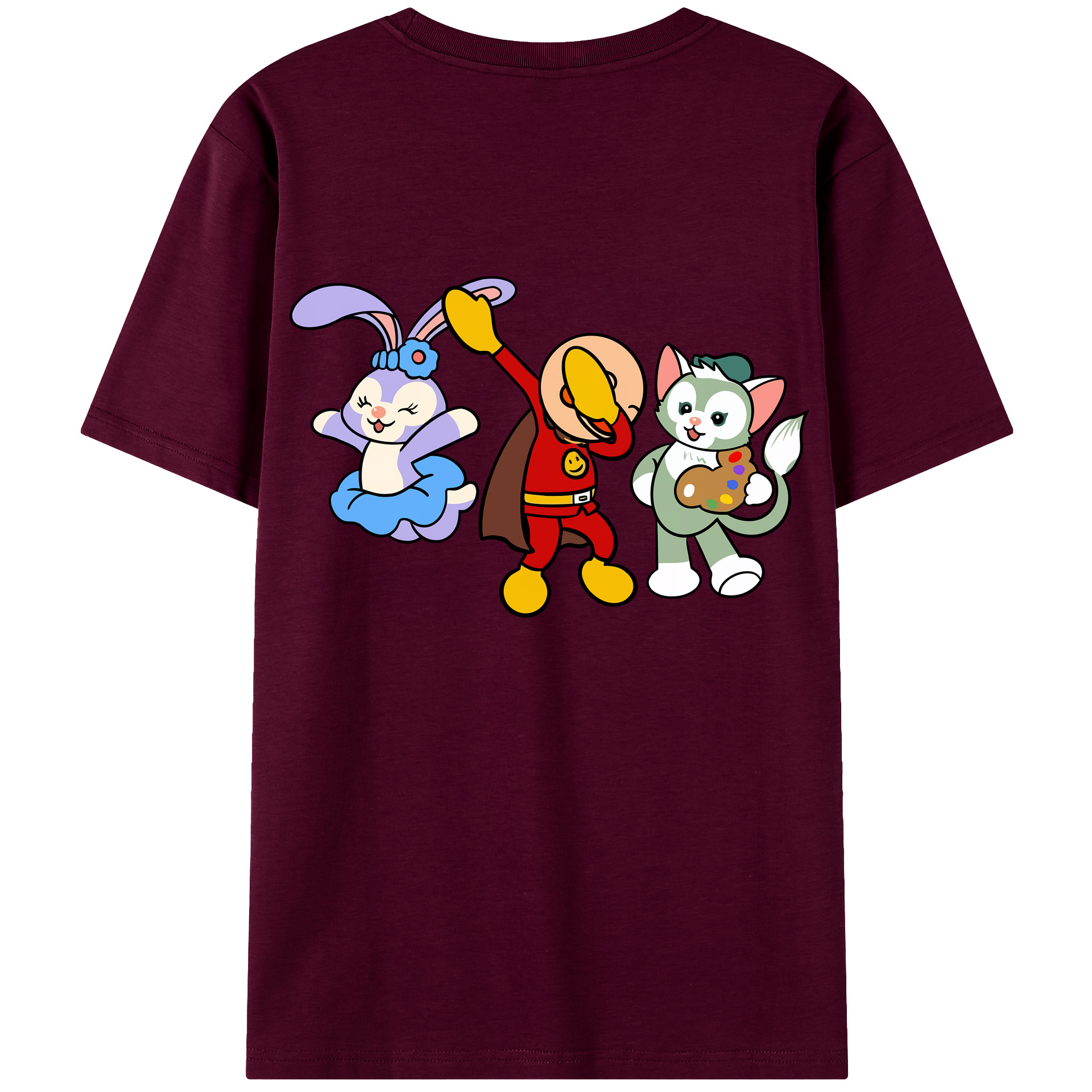 （画像用） アンパンマン Anpanman レディース半袖Tシャツ(バックプリント)
